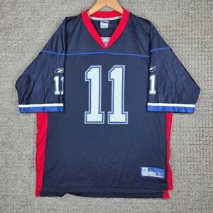 Reebok NFL Buffalo Bills Drew Bledsoe #11 Jersey Mens XL Navy Blue Football